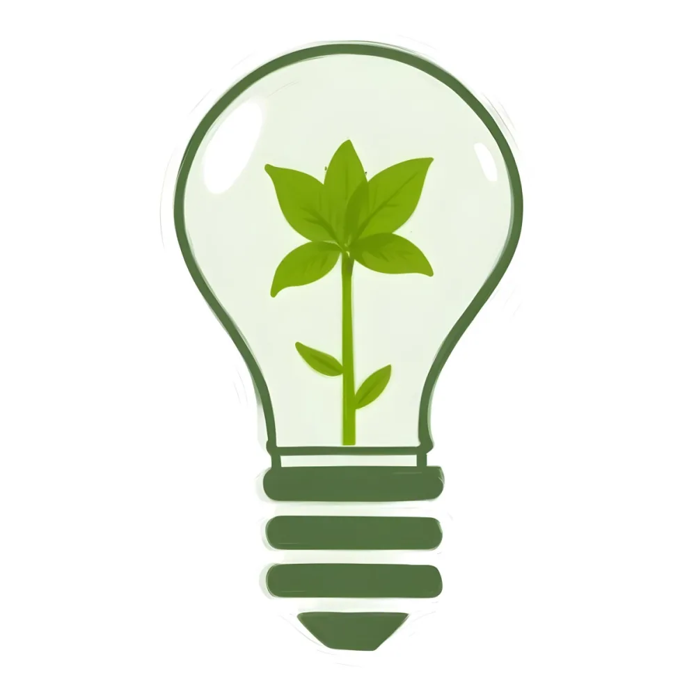 3d Model A Light Bulb With A Green Plant Inside The Bulb Is White And The Plant Is Green The Background Is White Figure Octane Render Volumetric Highly Detailed Videogame Aesthetic 29 50b2