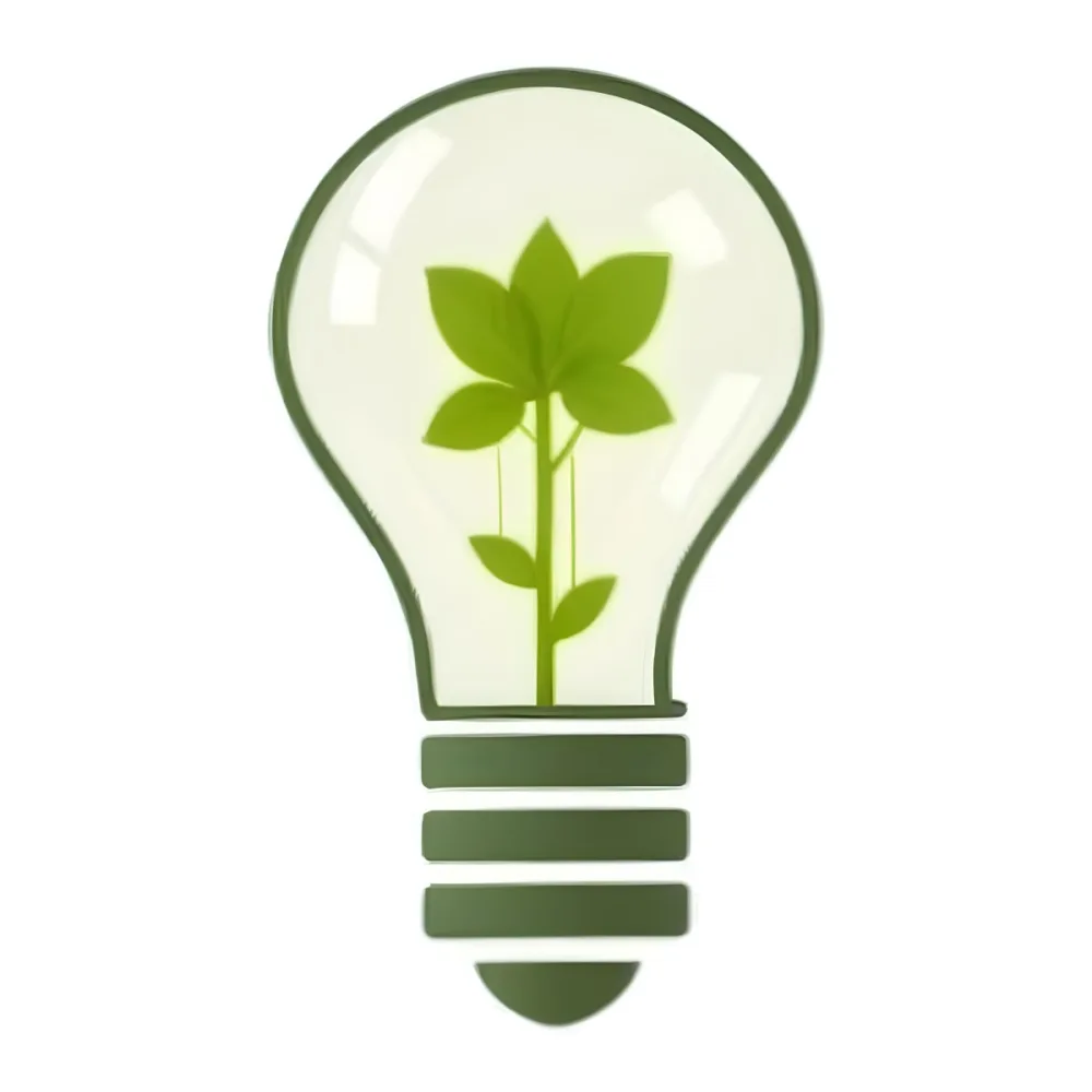 3d Model A Light Bulb With A Green Plant Inside The Bulb Is White And The Plant Is Green The Background Is White Figure Octane Render Volumetric Highly Detailed Videogame Aesthetic 35 3831