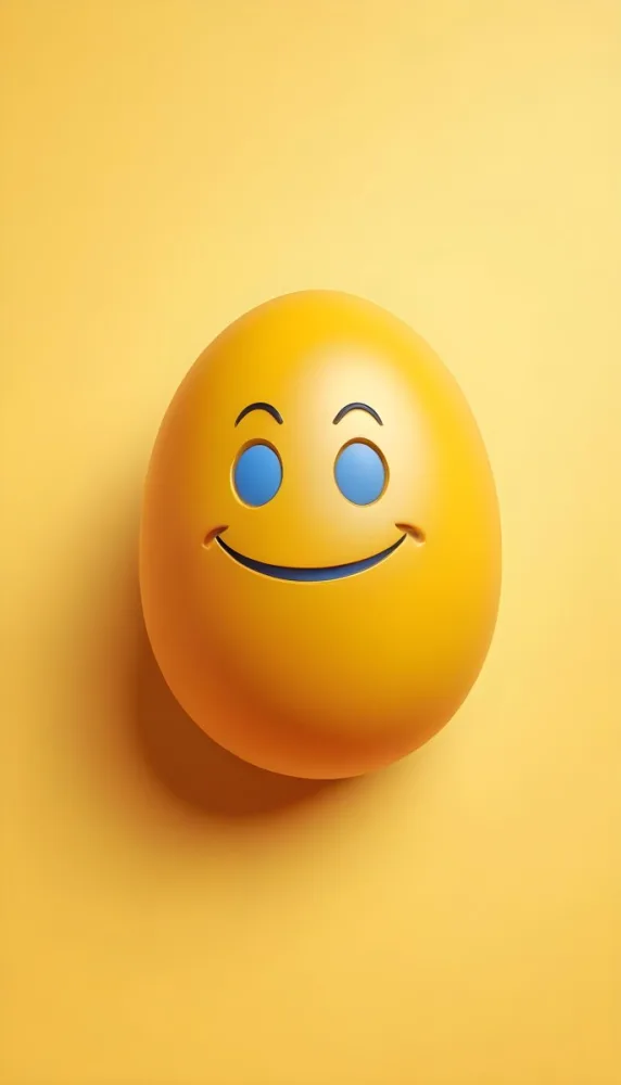 3d Model A Yellow Egg With A Smiling Face And Yellow Eyes On A Blue Background Figure Octane Render Volumetric Highly Detailed Videogame Aesthetic 11 A25c
