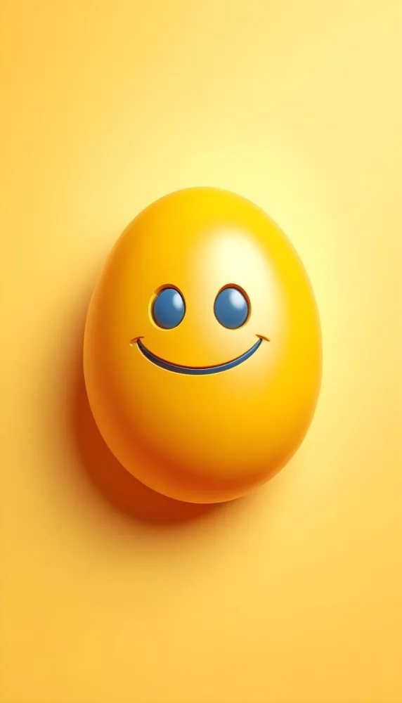 3d Model A Yellow Egg With A Smiling Face And Yellow Eyes On A Blue Background Figure Octane Render Volumetric Highly Detailed Videogame Aesthetic 5 Fe35