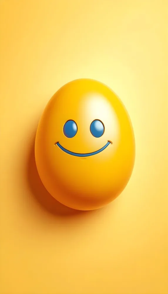 3d Model A Yellow Egg With A Smiling Face And Yellow Eyes On A Blue Background Figure Octane Render Volumetric Highly Detailed Videogame Aesthetic 7 F46f