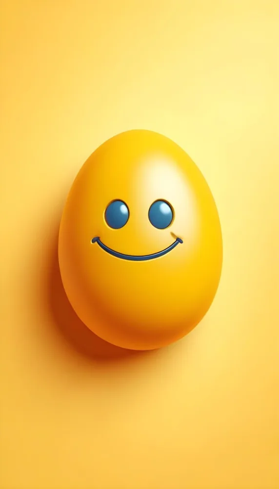 3d Model A Yellow Egg With A Smiling Face And Yellow Eyes On A Blue Background Figure Octane Render Volumetric Highly Detailed Videogame Aesthetic 8 A703