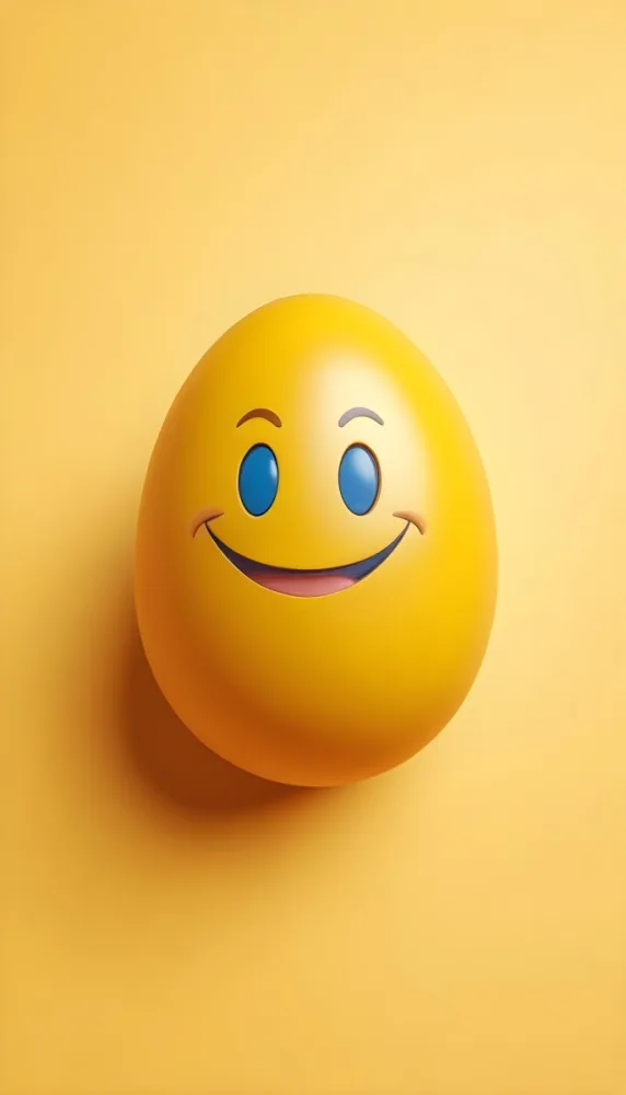3d Model A Yellow Egg With A Smiling Face And Yellow Eyes On A Blue Background Figure Octane Render Volumetric Highly Detailed Videogame Aesthetic 8 B356