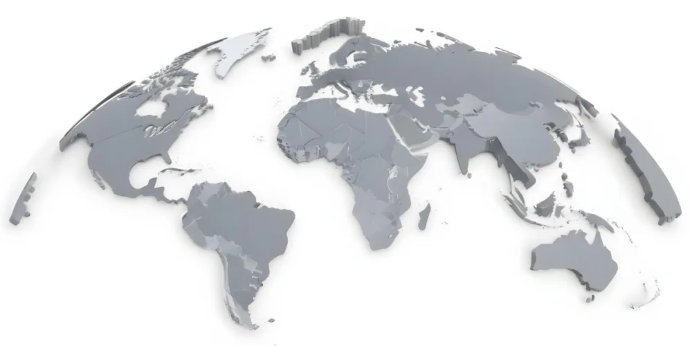 3d Model World Map With Continents In Gray And White Centered On Africa And Europe With A Curved Perspective Simple And Minimalist Design Figure Octane Render Volumetric Highly Detailed Videogame Aesthetic 14 8819