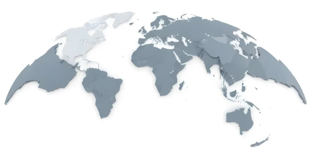 3d Model World Map With Continents In Gray And White Centered On Africa And Europe With A Curved Perspective Simple And Minimalist Design Figure Octane Render Volumetric Highly Detailed Videogame Aesthetic 32 2f67
