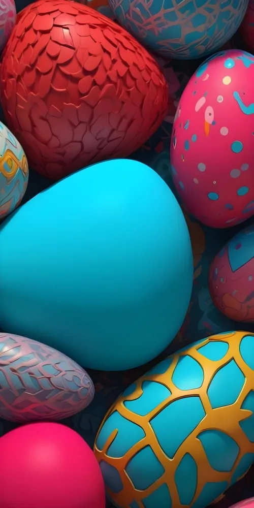 A Close Up View Of A Turquoise Colored Egg