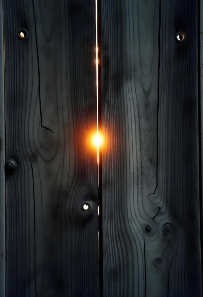 A Crack Between Two Old Wooden Planks With A Bright Light Shining Through Creating A Warm Glow Rustic Texture And Aged Appearance 6 637a