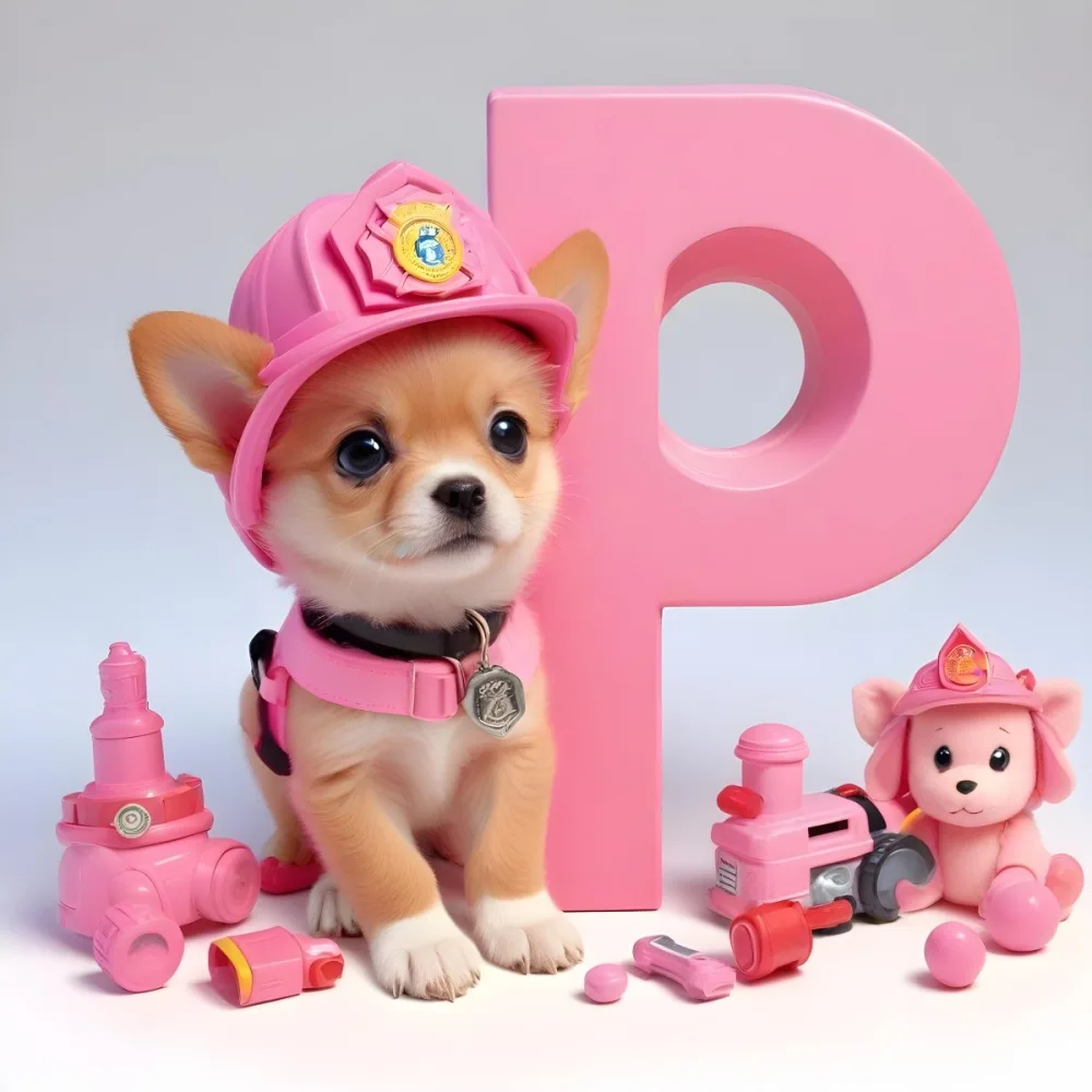 A Cute Chihuahua Puppy Wearing A Pink Police Hat