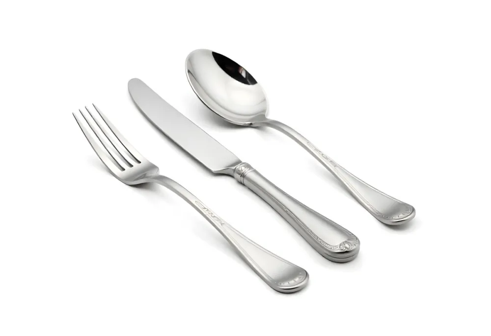 A Fork A Knife And A Spoon Made Of Stainless Steel On A White Background 5 36ef