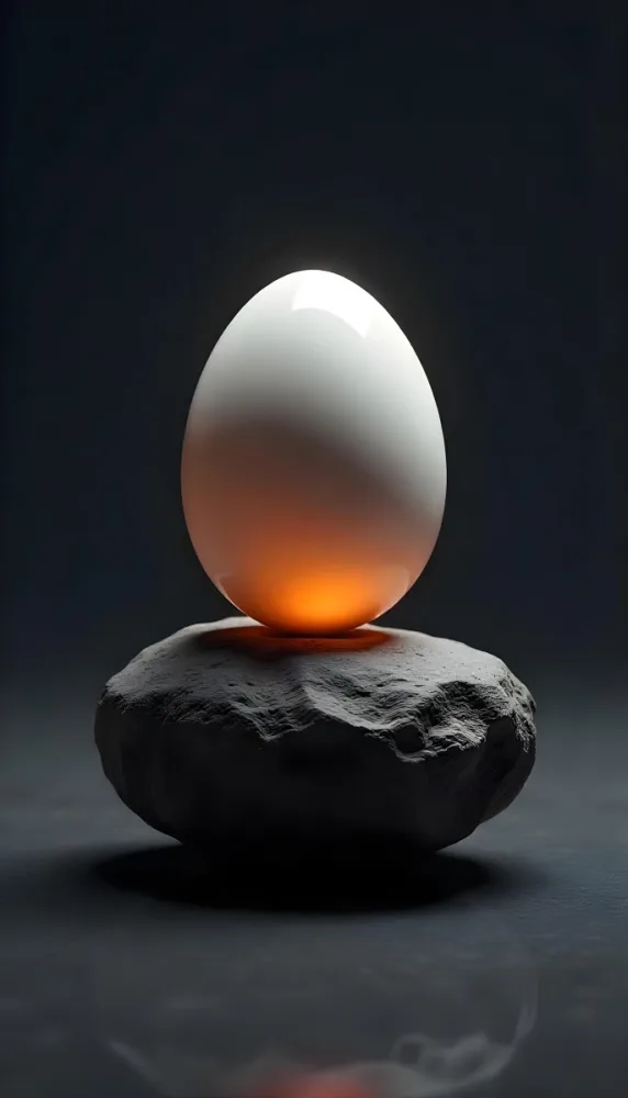An Egg On Top Of A Rock With Light Coming From Underneath Dark Background Zen Concept Balance Harmony Peace Tranquility 21 7209