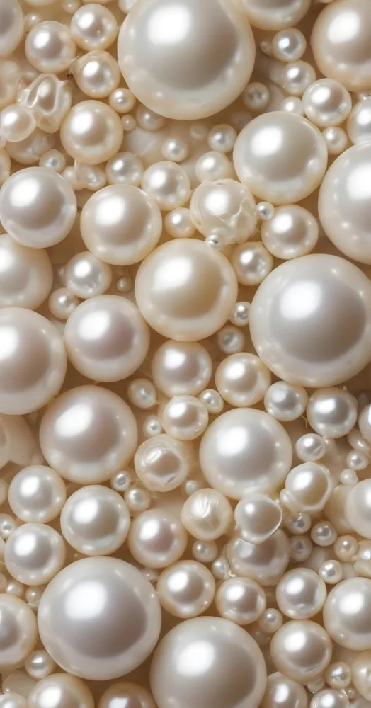 Assorted White And Cream Colored Pearls Of Various Sizes Arranged In A Scattered Pattern 11 5fd9
