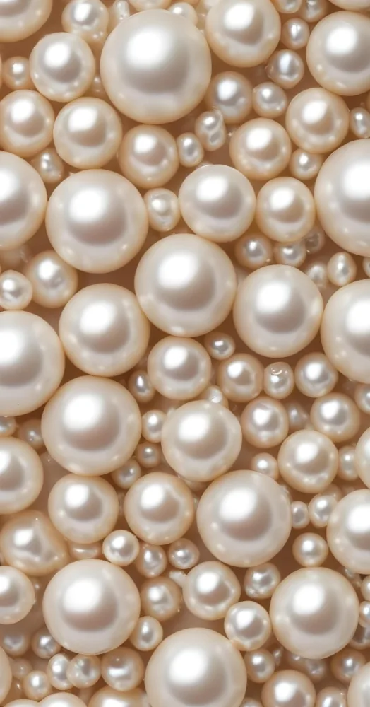 Assorted White And Cream Colored Pearls Of Various Sizes Arranged In A Scattered Pattern 20 Cec6