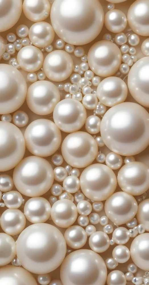 Assorted White And Cream Colored Pearls Of Various Sizes Arranged In A Scattered Pattern 23 19fe