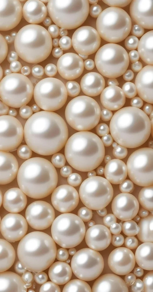 Assorted White And Cream Colored Pearls Of Various Sizes Arranged In A Scattered Pattern 6 80d5