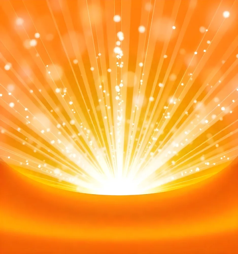 Bright Orange And Yellow Sunburst With Glowing Rays And Sparkling Stars Against A Warm Vibrant Background 5 0540