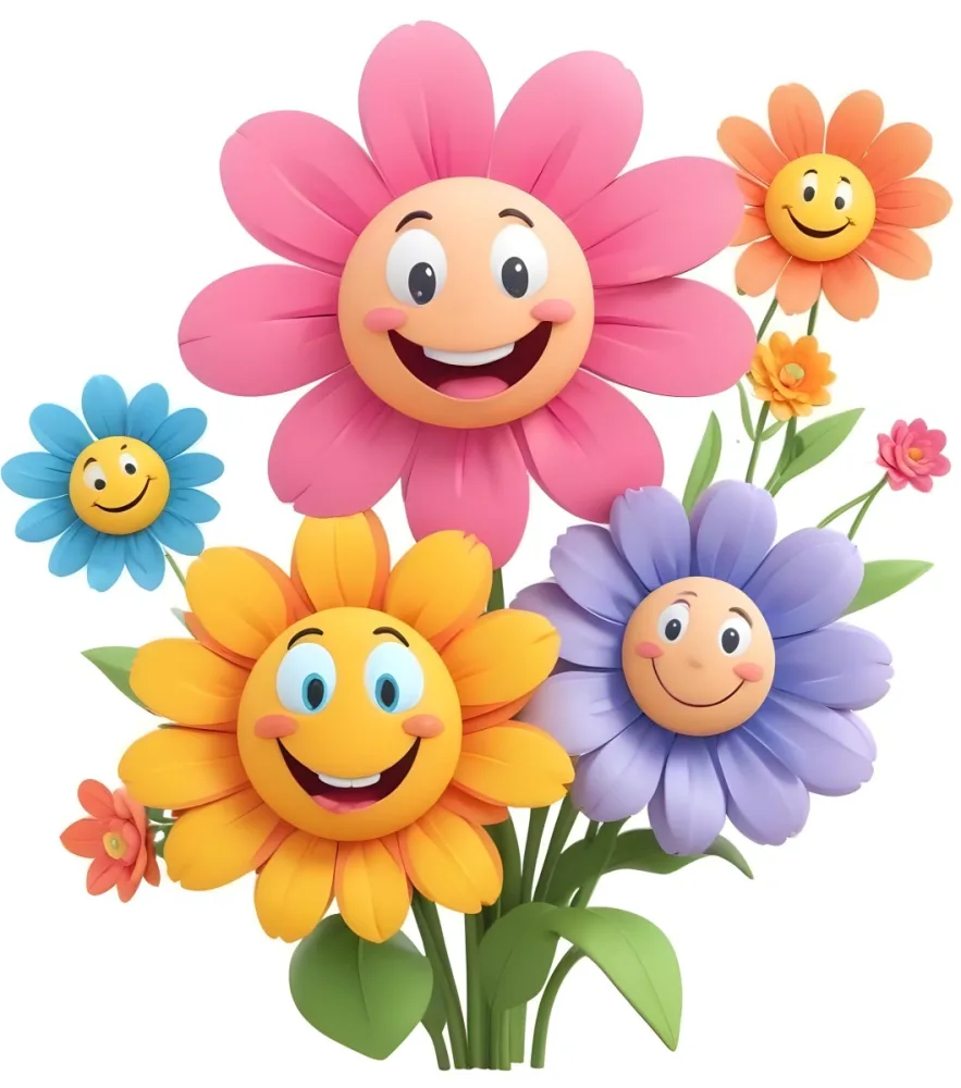 Colorful Abstract Flower With Vibrant Petals In Shades Of Purple Blue Orange And Yellow Against A White Background 9 D370