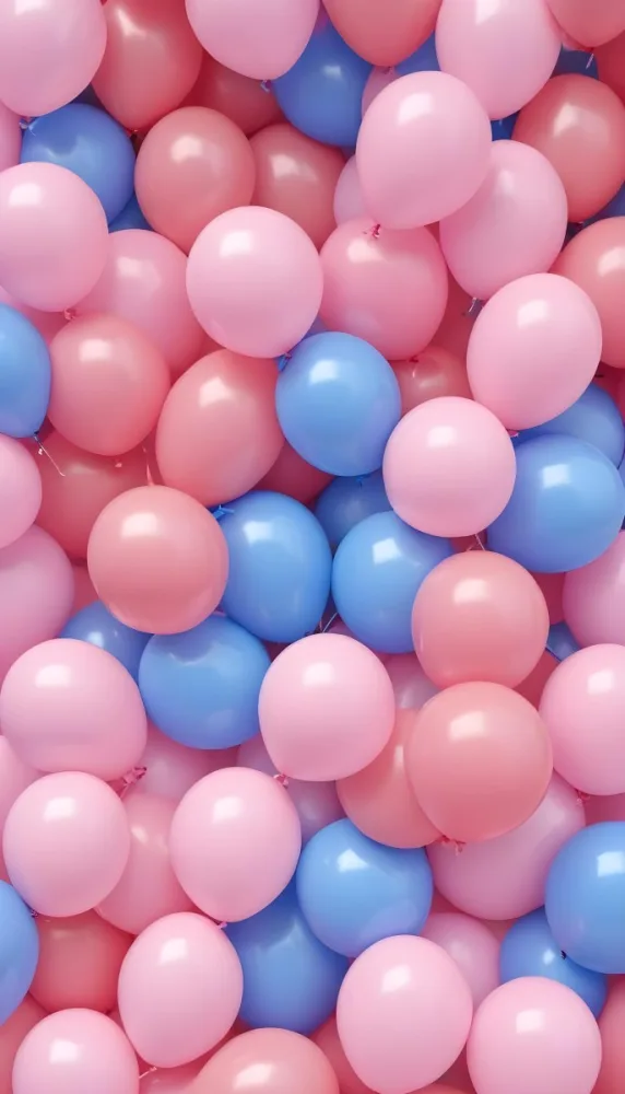 Colorful Balloons In Shades Of Pink Filling The Frame 17 D75e