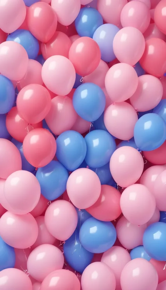 Colorful Balloons In Shades Of Pink Filling The Frame 33 B055