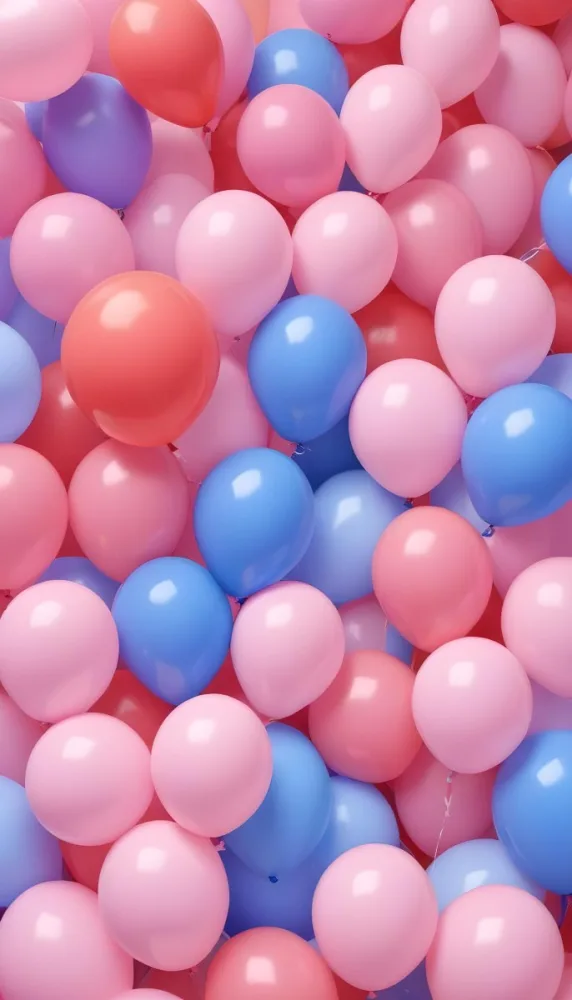 Colorful Balloons In Shades Of Pink Filling The Frame 34 B475