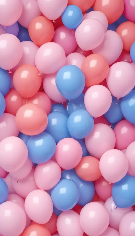 Colorful Balloons In Shades Of Pink Filling The Frame 35 A652