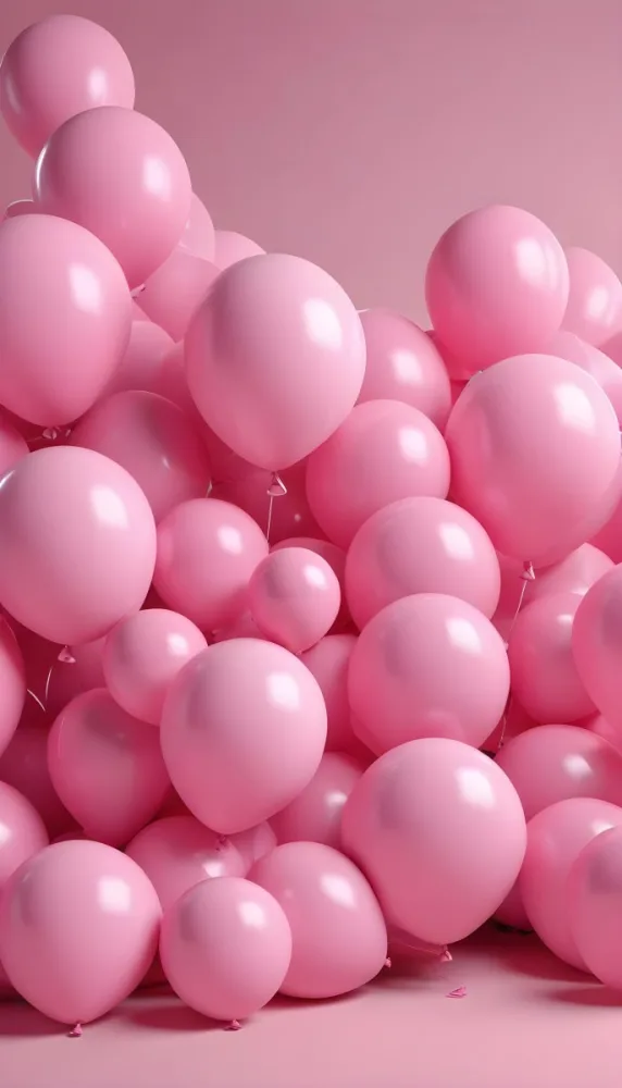 Colorful Balloons In Shades Of Pink Filling The Frame 38 C49c