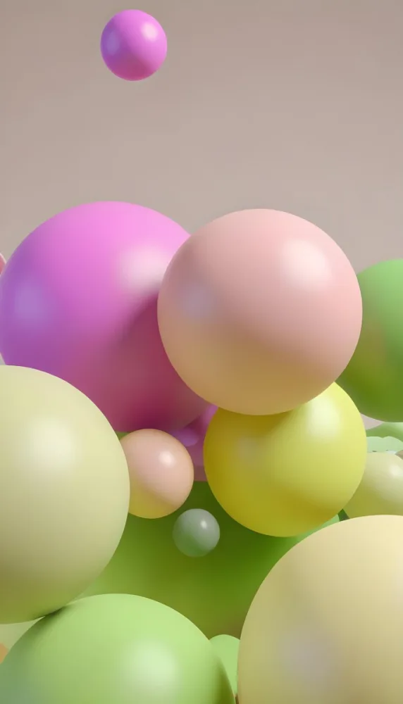 Colorful Balloons In Various Pastel Shades Including Pink Purple And Green 71 9ad0