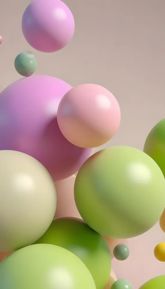 Colorful Balloons In Various Pastel Shades Including Pink Purple And Green 73 0be1