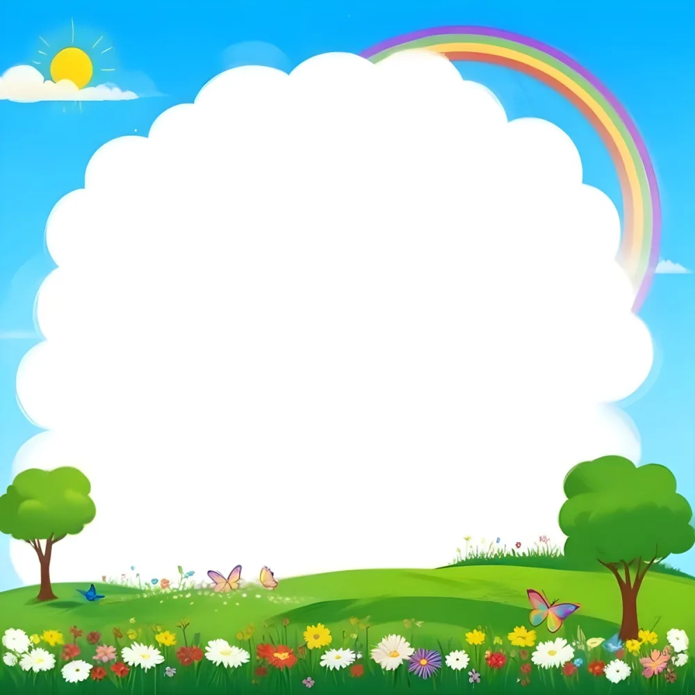 Digital Painting A White Cloud In A Blue Sky