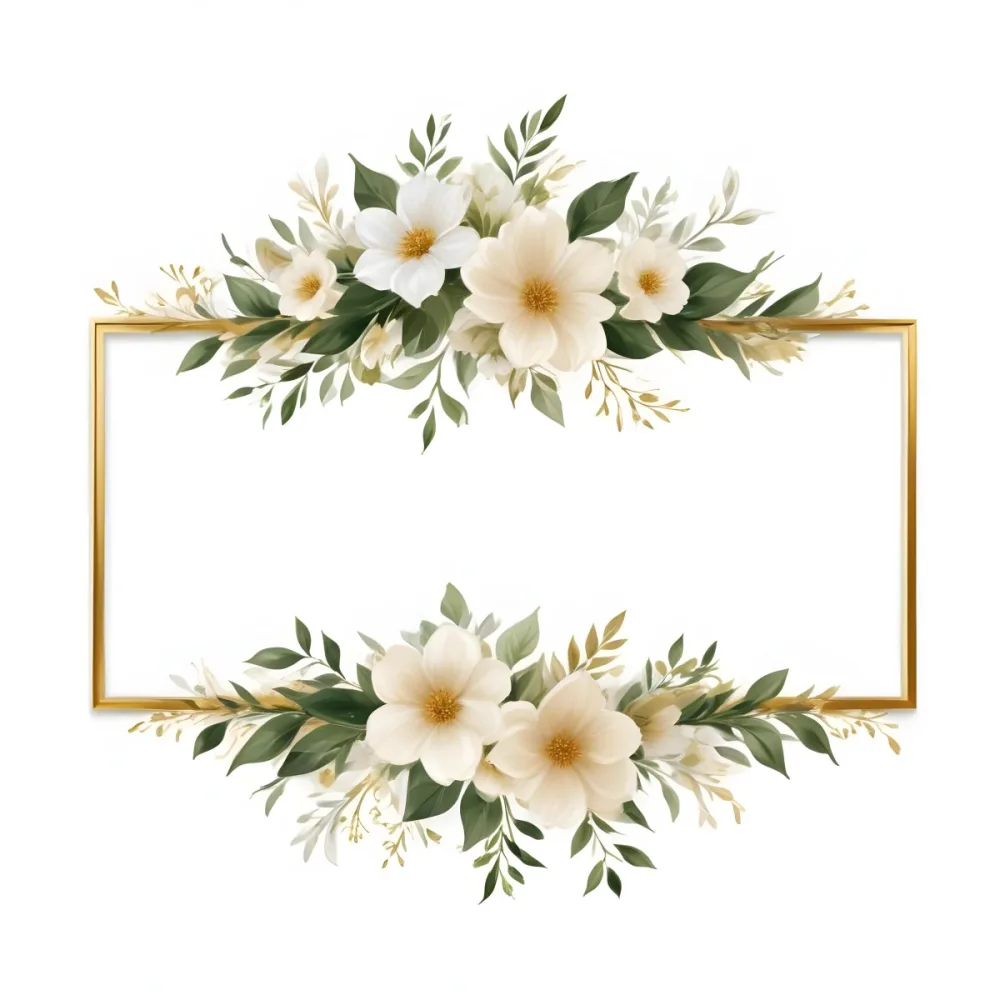 Digital Painting Golden Frame