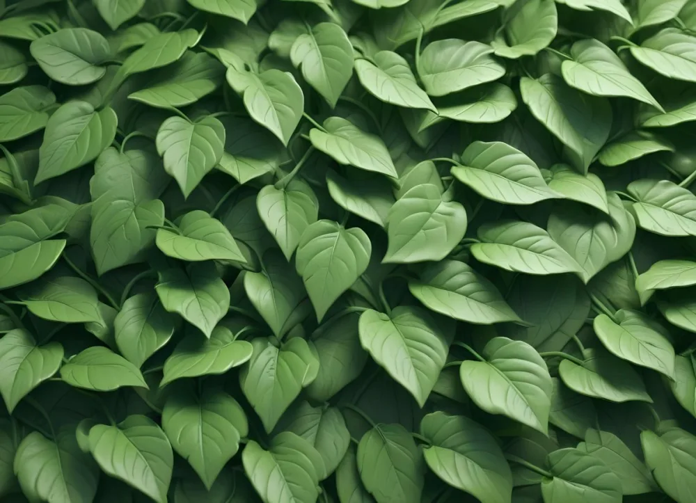 Digital Painting Green Leaves At The Top With A Soft Green Background And A Hint Of Grass At The Bottom Bold And Slim Lines Brush Strokes 26 Eff9