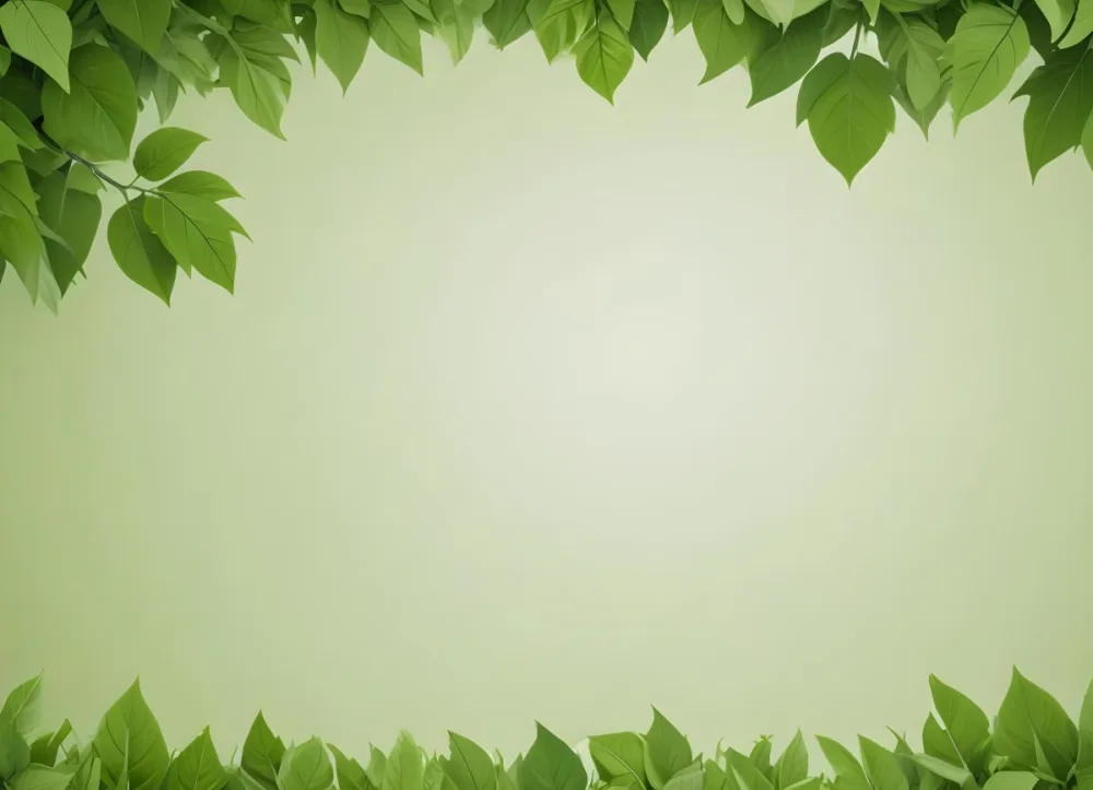 Digital Painting Green Leaves At The Top With A Soft Green Background And A Hint Of Grass At The Bottom Bold And Slim Lines Brush Strokes 52 1ee5