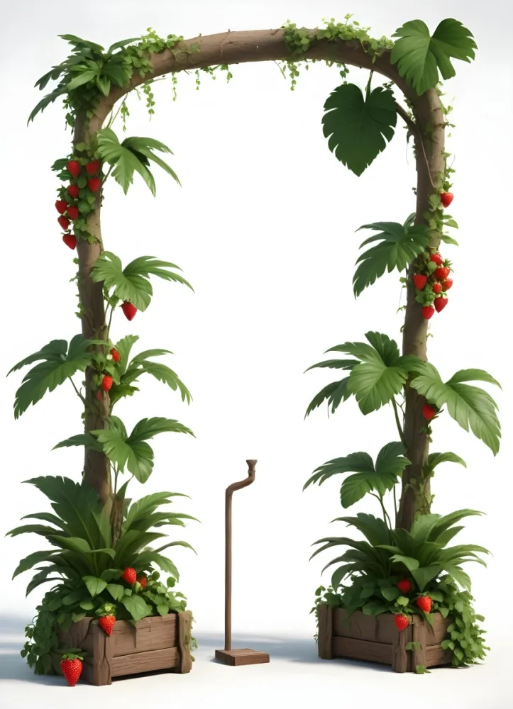 Digital Painting Two Tall Plants