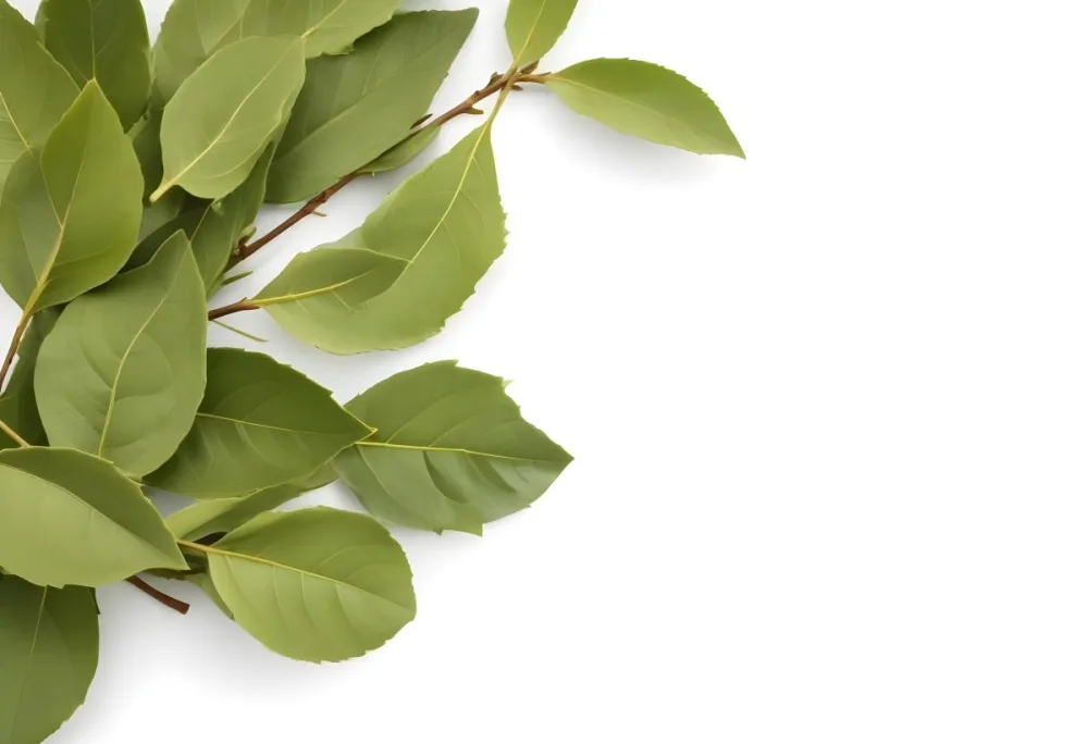 Green Bay Leaves On A White Background 17 07e5