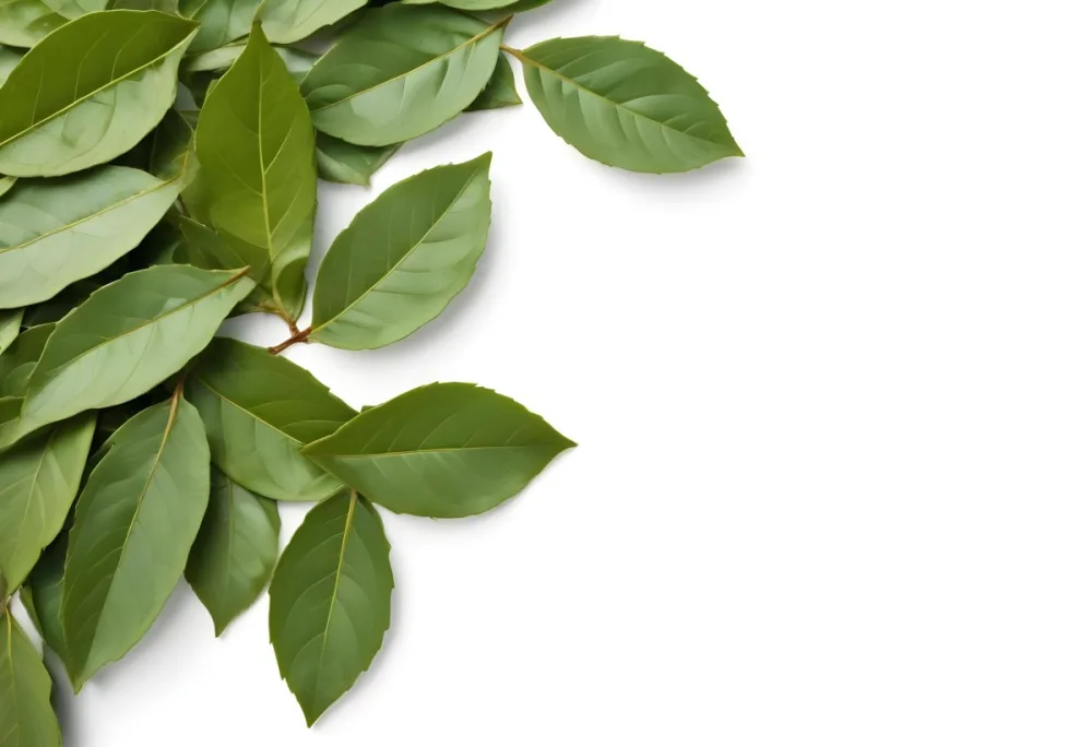 Green Bay Leaves On A White Background 3 C5fc
