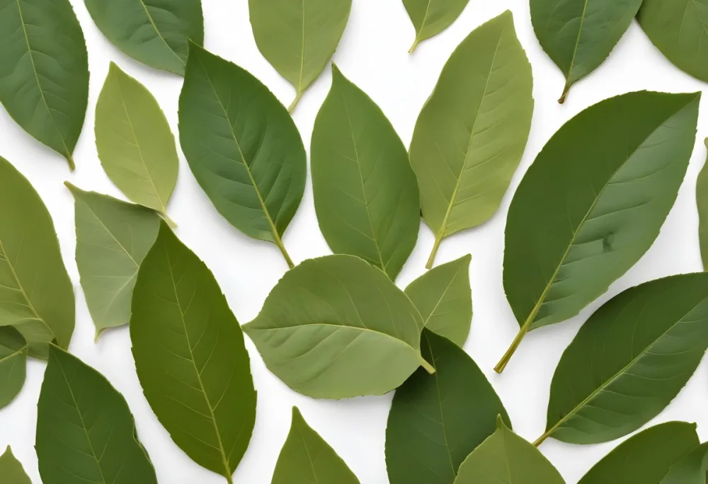 Green Bay Leaves On A White Background 7 B2bb