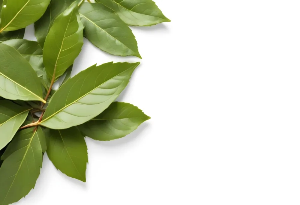 Green Bay Leaves On A White Background 9 00b7