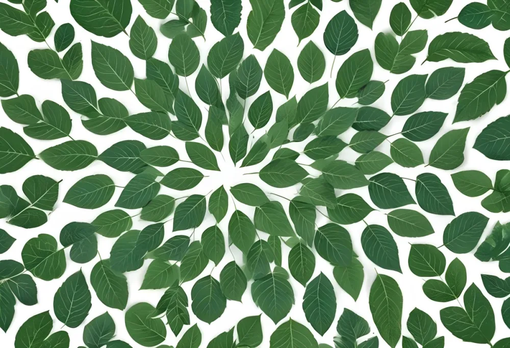 Green Leaves Close Up View Of Various Shapes And Sizes Of Fresh Vibrant Green Leaves Against A White Background 36 Be28