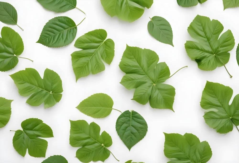 Green Leaves With White Background 18 0bbb
