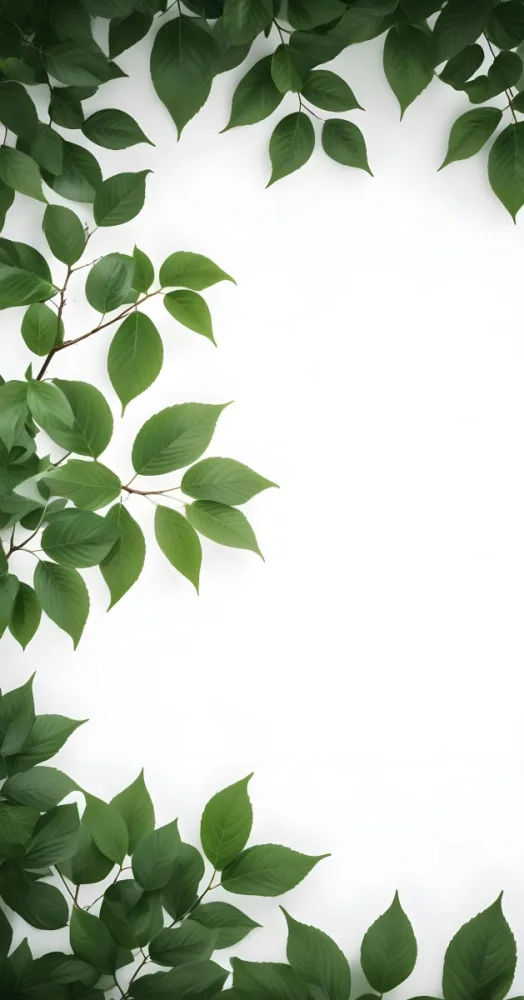 Green Leaves With White Background 7 4920