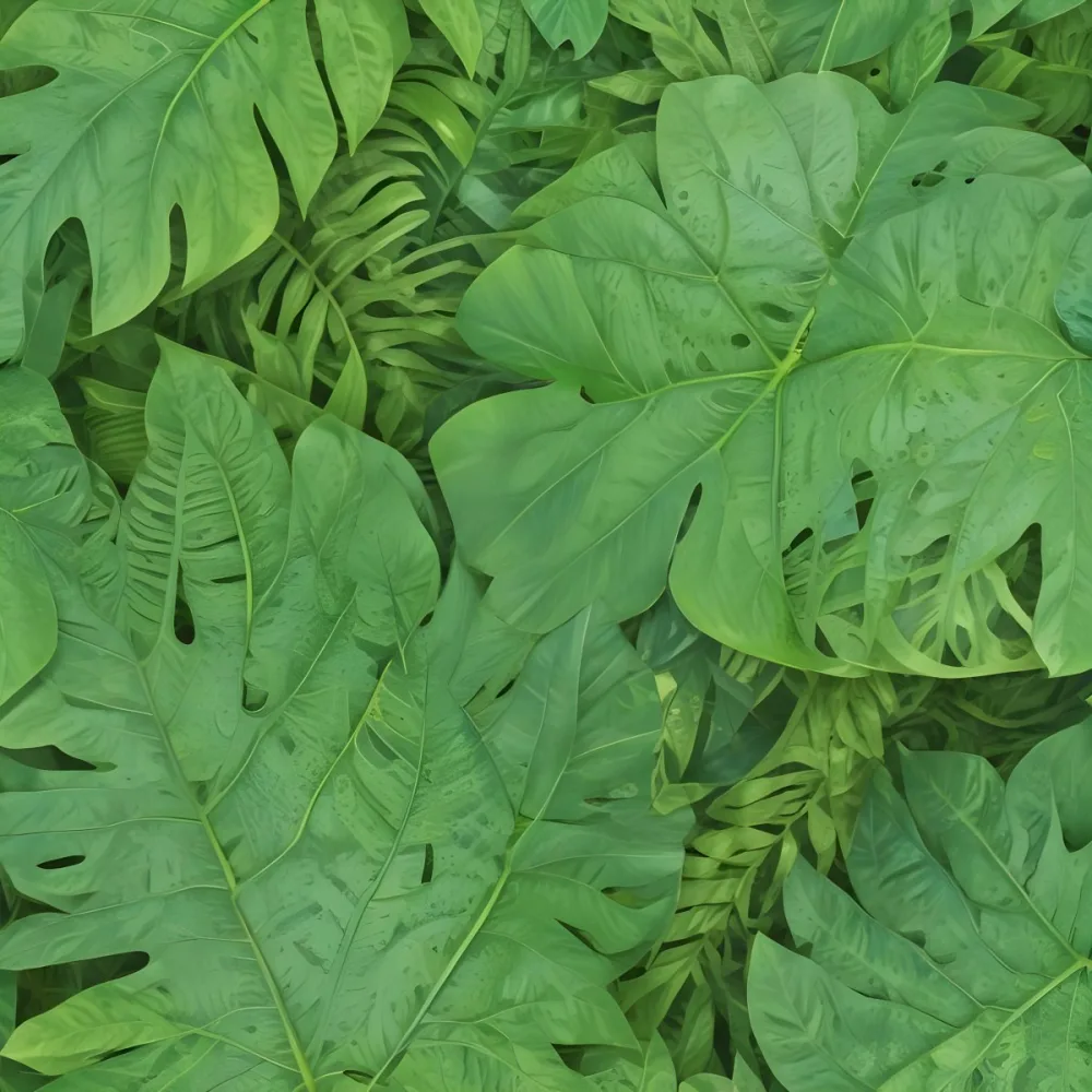 Green Tropical Leaves With Intricate Patterns Creating A Lush And Vibrant Background 1 A642
