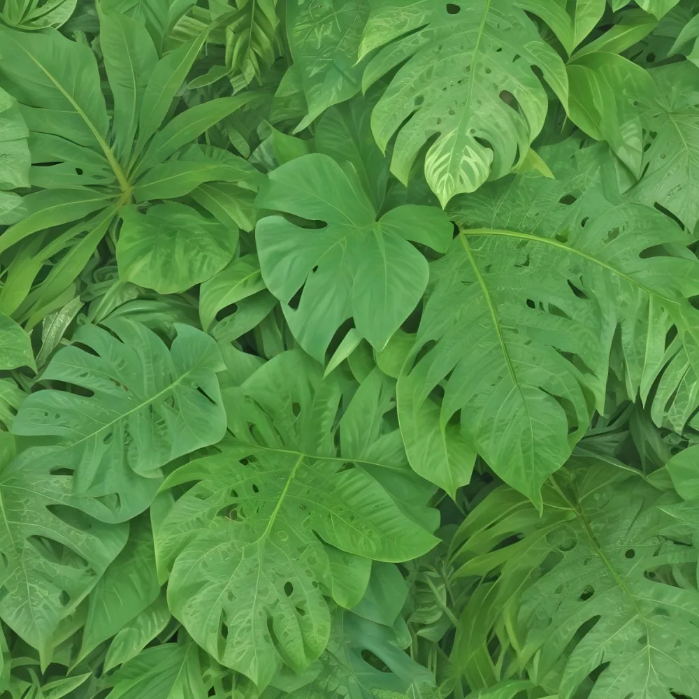 Green Tropical Leaves With Intricate Patterns Creating A Lush And Vibrant Background 13 81d1