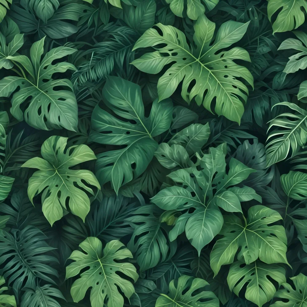 Green Tropical Leaves With Intricate Patterns Creating A Lush And Vibrant Background 8 8625