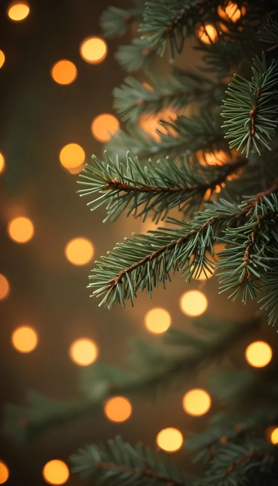 Minimal Soft Studio Light Photography Close Up Of Evergreen