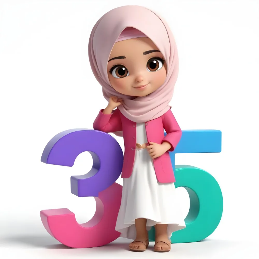 Pikaso Reimagine A Young Muslim Girl Wearing A Pink Hijab And White 17 B07f