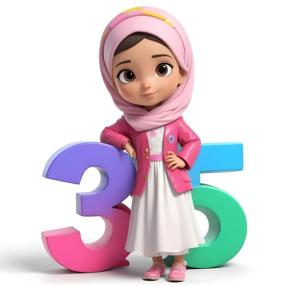 Pikaso Reimagine A Young Muslim Girl Wearing A Pink Hijab And White 8 8bd6