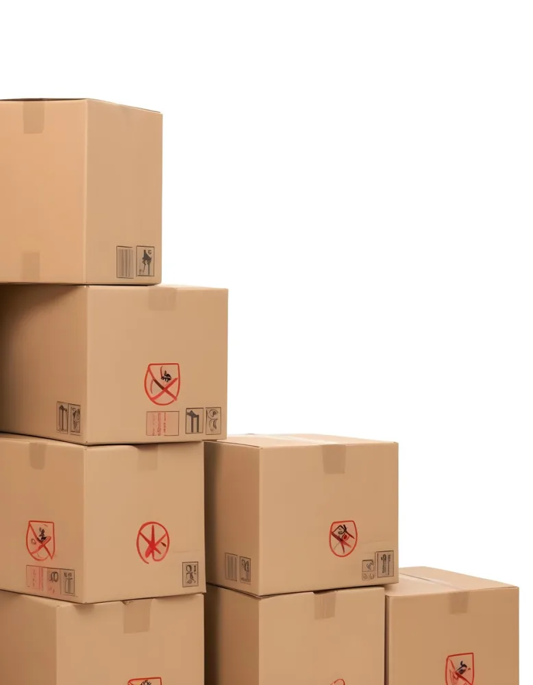 Stacks Of Cardboard Boxes With Fragile Symbols Suggesting A Moving Or Shipping Scene 14 6a92
