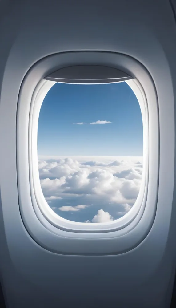 View Of Clouds And Sky Through An Airplane Window 2 8ed3