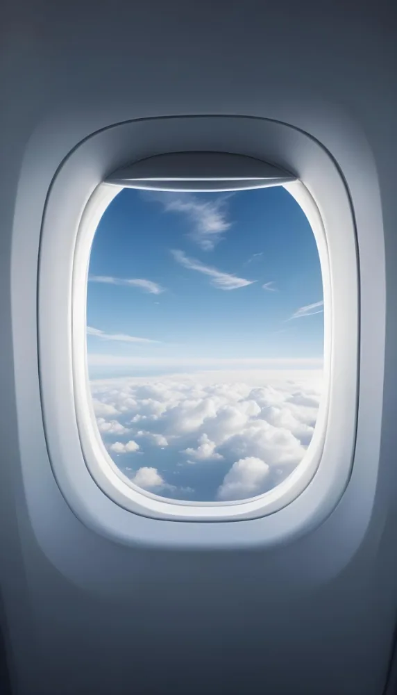 View Of Clouds And Sky Through An Airplane Window 3 4d4f