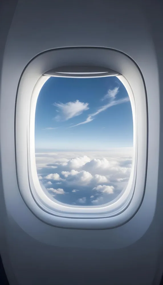 View Of Clouds And Sky Through An Airplane Window 5 B127