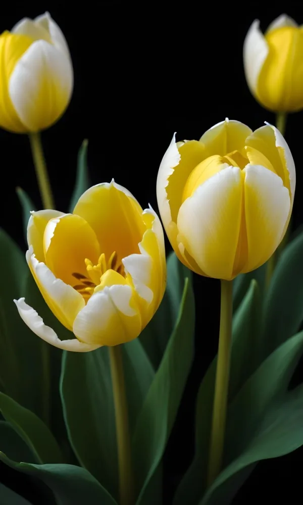 Vwhite And Yellow Tulips Against A Dark Backgroundwhite And Yellow Tulips Against A Dark Backgroundwhite And Yellow Tulips Against A Dark Backgroundwhite And Yellow Tulips Against A Dark Backgroundwhite And Yellow Tu 26 00d9